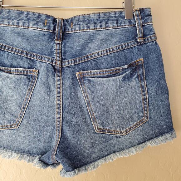 Free People High-Rise Cut Off Denim Shorts - Picture 7 of 9